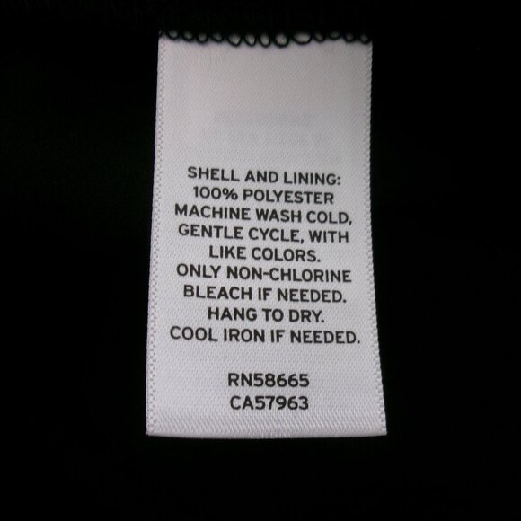 New Chelsea28 Black Brocade Blossom Spaghetti Strap Below Knee Dress M NWT - Picture 10 of 10